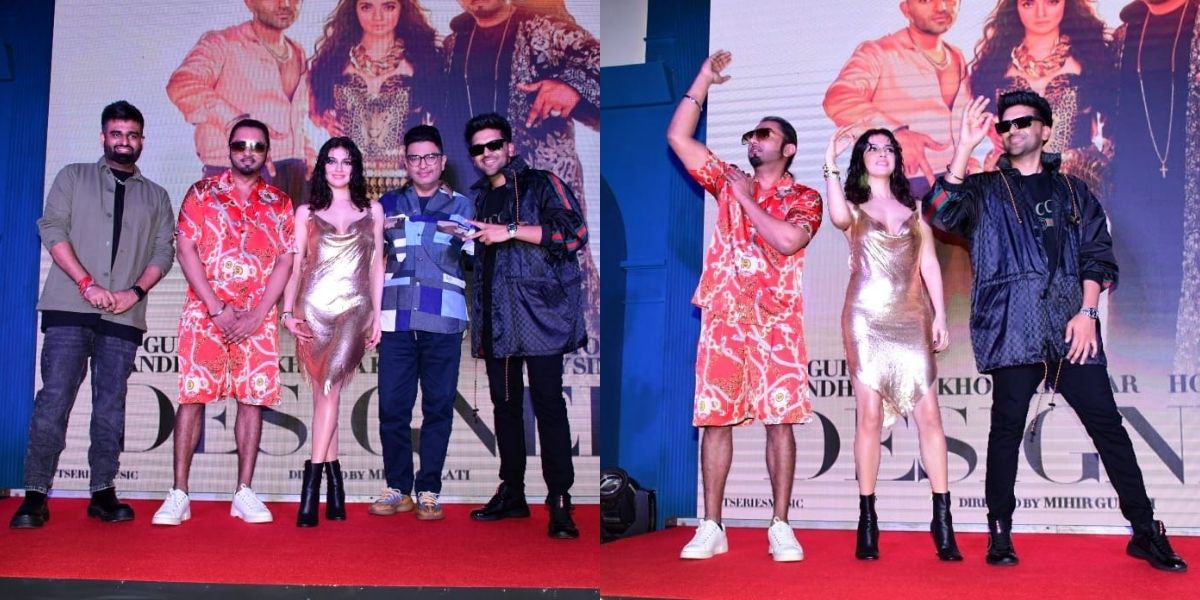 Bhushan Kumar, Yo Yo Honey Singh, Divya Khosla Kumar and Guru Randhawa celebrate the success of their most loved song 'Designer in a dazzling way!